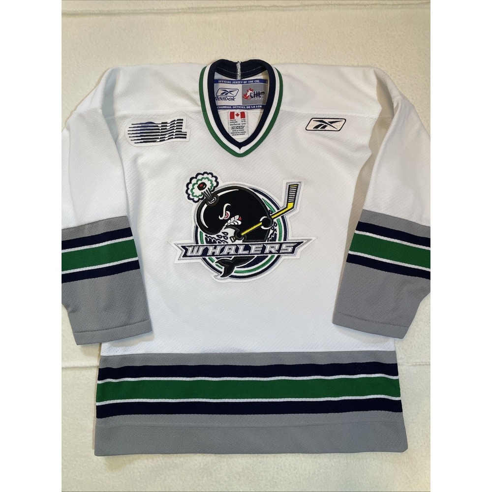 Reebok White and Green Whalers Men's Shirt